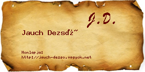 Jauch Dezső névjegykártya