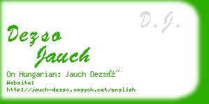 dezso jauch business card